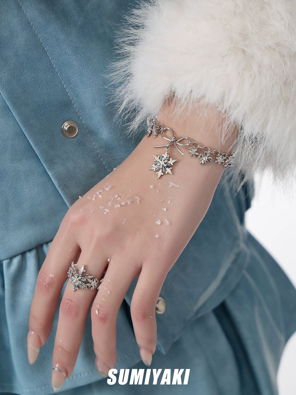 SUMIYAKI Rotating Multi-layer Snowflake Ring