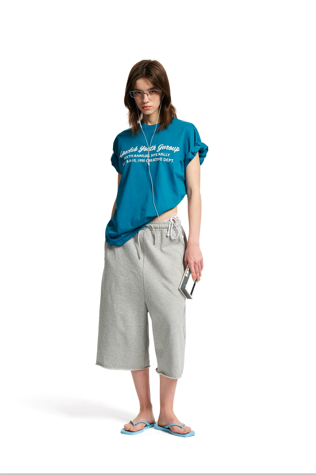 Loopsoon Minimalist Drawstring Seven-point Versatile Shorts