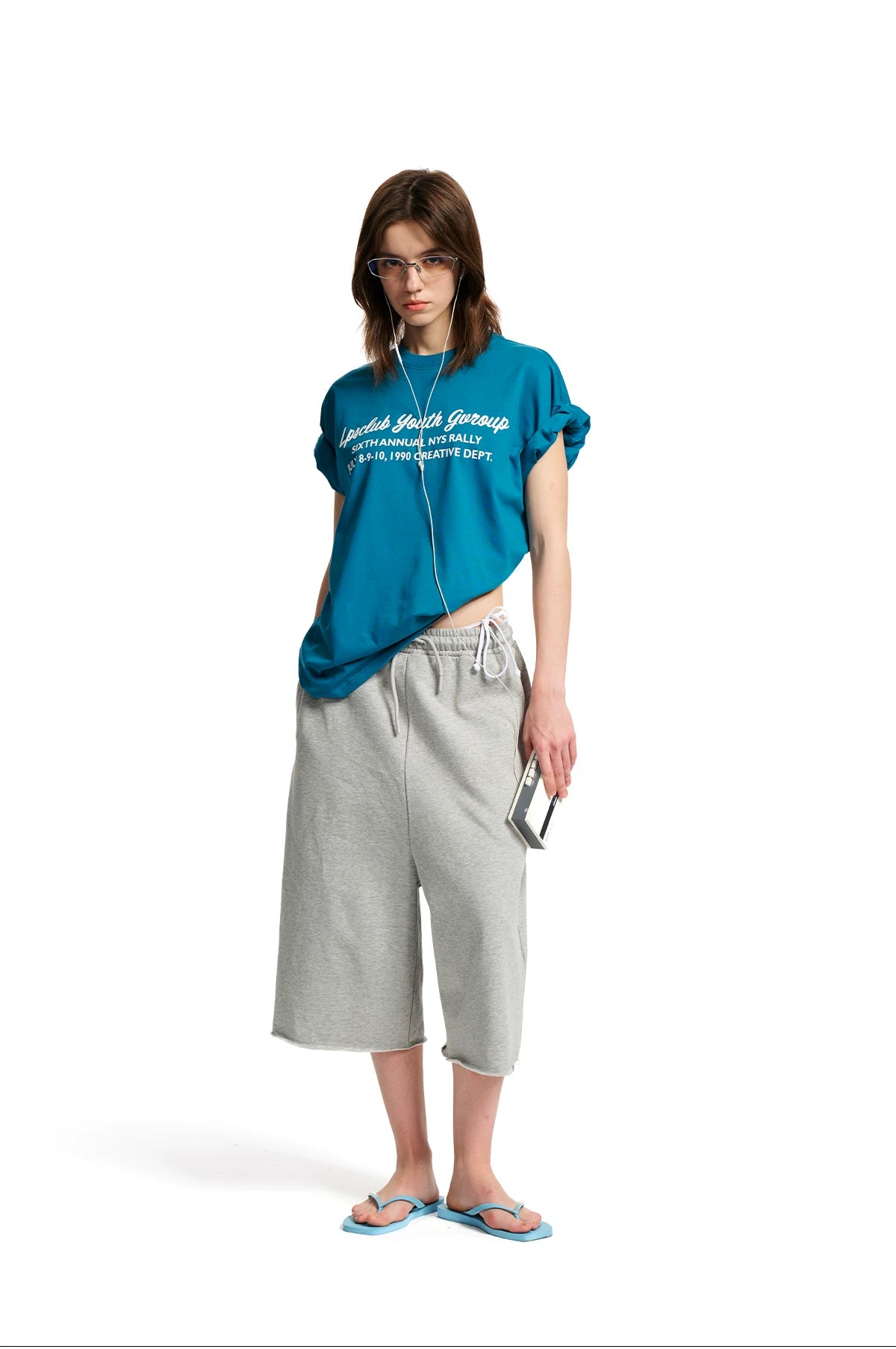 Loopsoon Minimalist Drawstring Seven-point Versatile Shorts