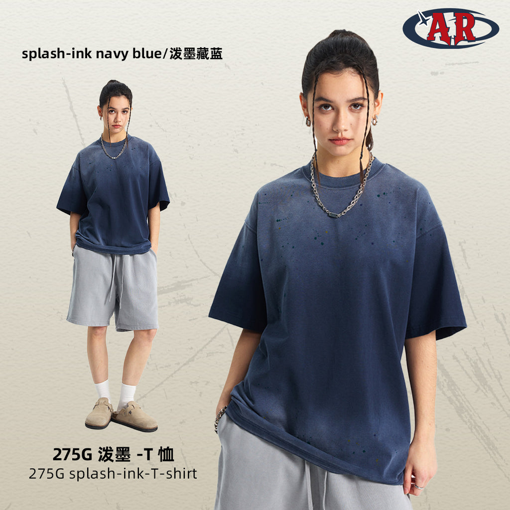 ARTIE Ink Spray Dyeing Old Washing Water Retro Tee