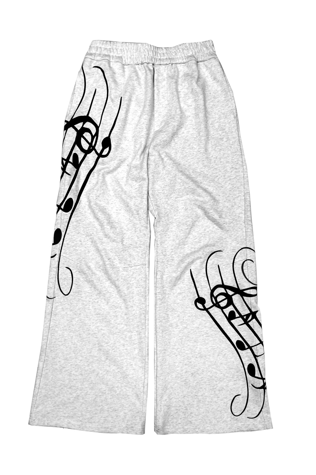 CHAI Sports Sheet Music Embroidery Casual Sweatpants