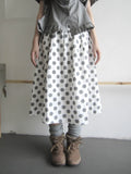 Ang: Project Vintage Versatile Loose Polka Dot Print Skirt