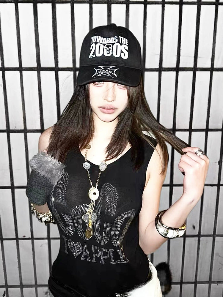 DETW 25ss * Skull Printed American Street Cap Hat