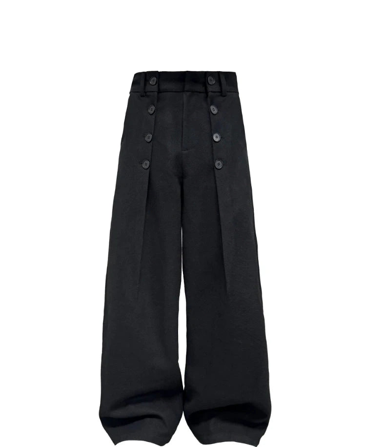 JCAESAR BUTTON Wool PANTS