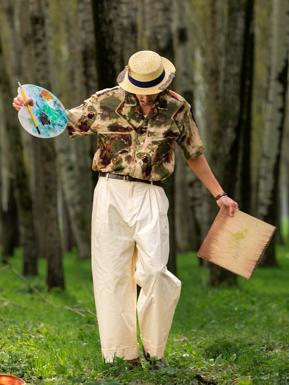 SOARIN Vintage Casual Loose Five-quarter Sleeve Shirt