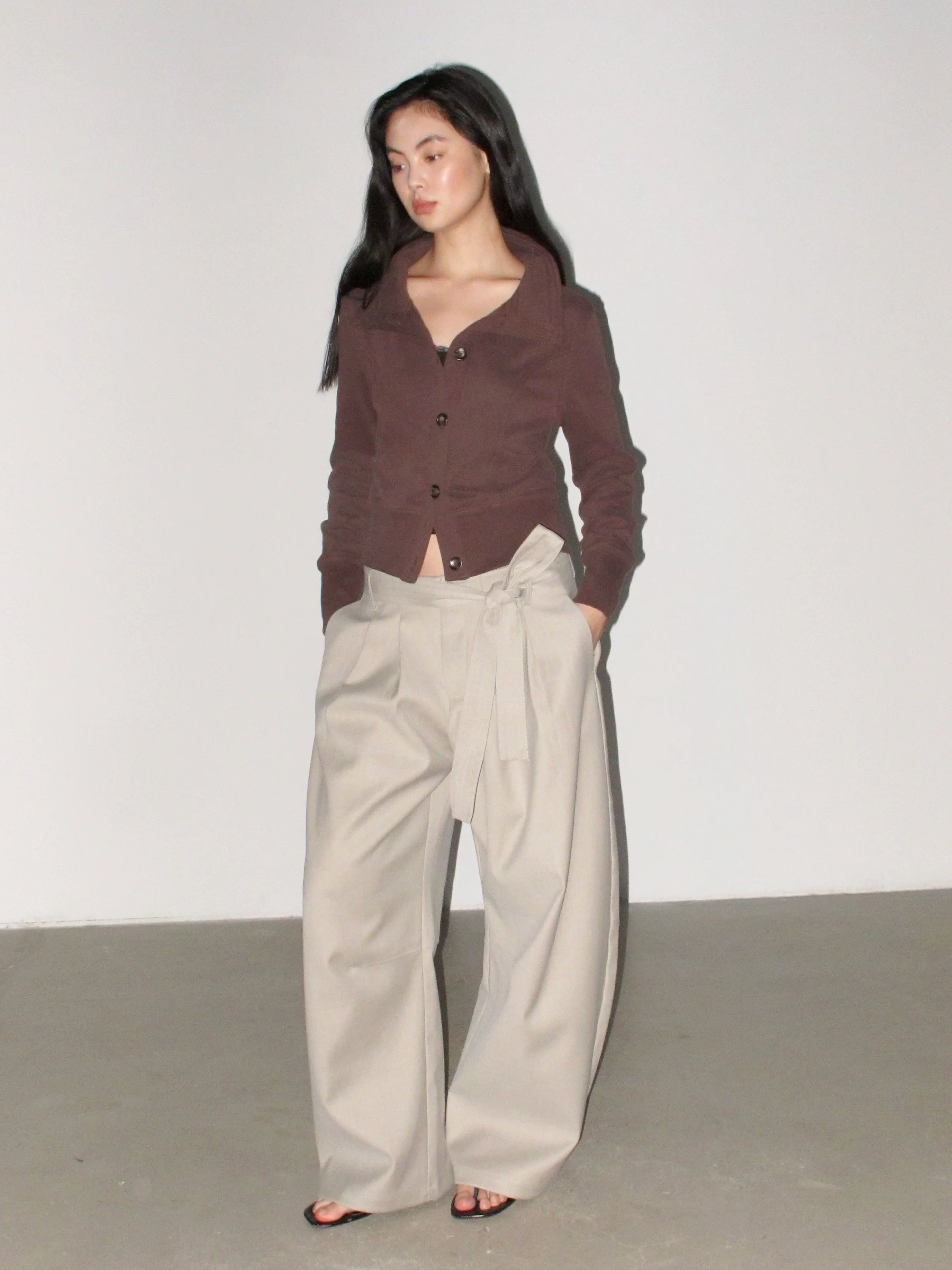NOT UGLY Pleated Low-rise Slacks