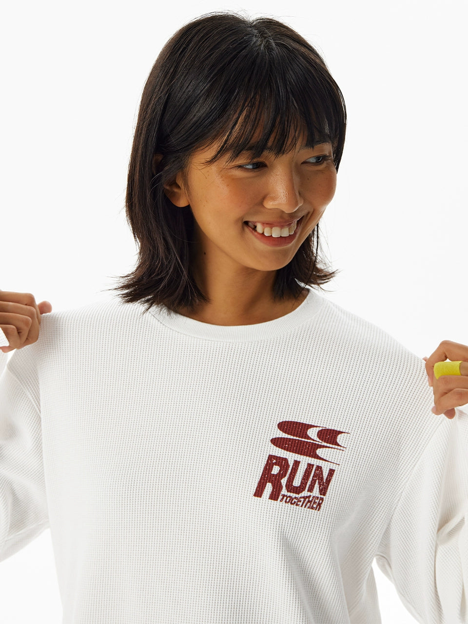 CryingCenter Quick Drying Breathable Waffle Loose Long Sleeve