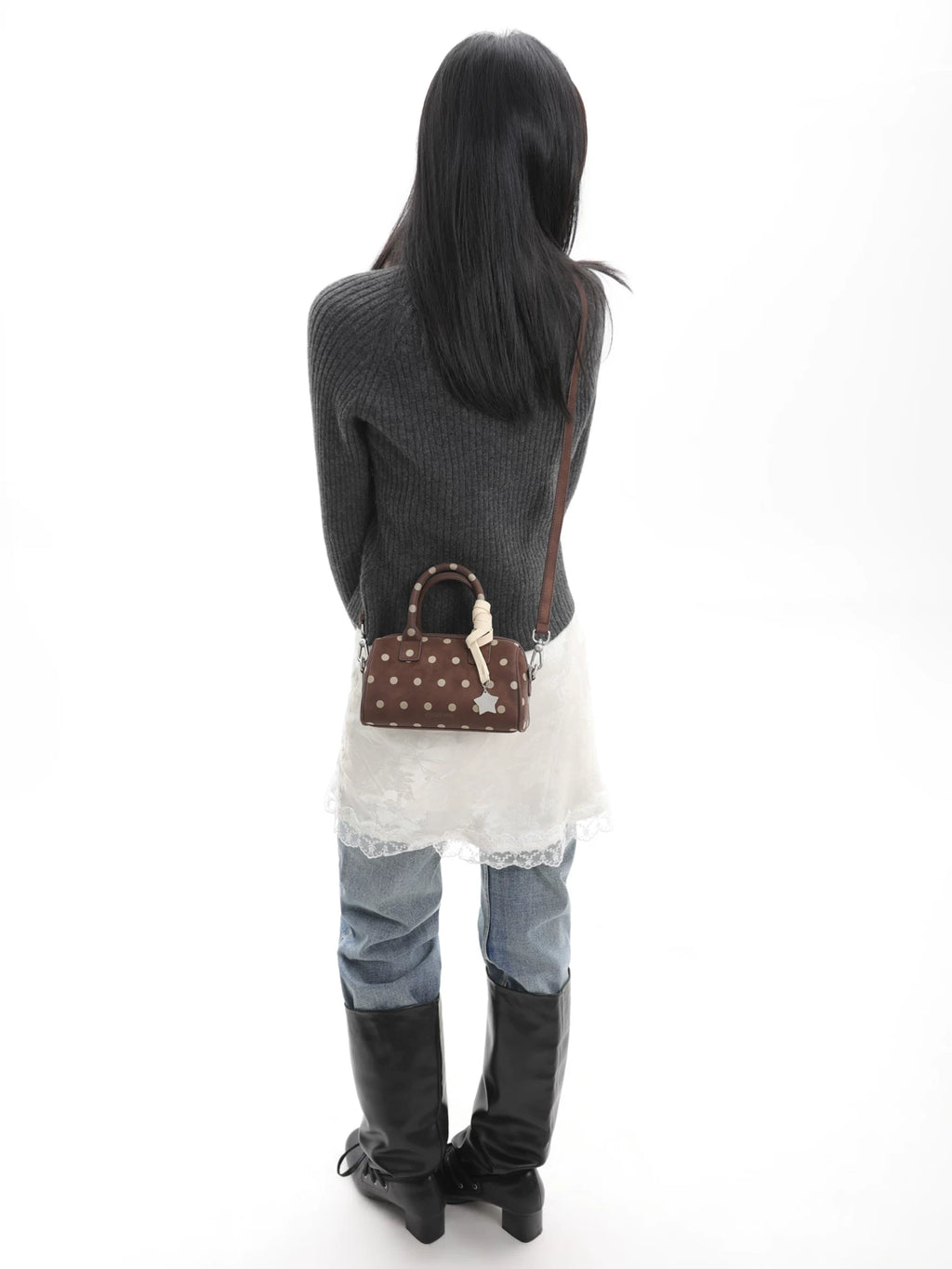 JANDRESS Polka Dot Crossbody Handbag