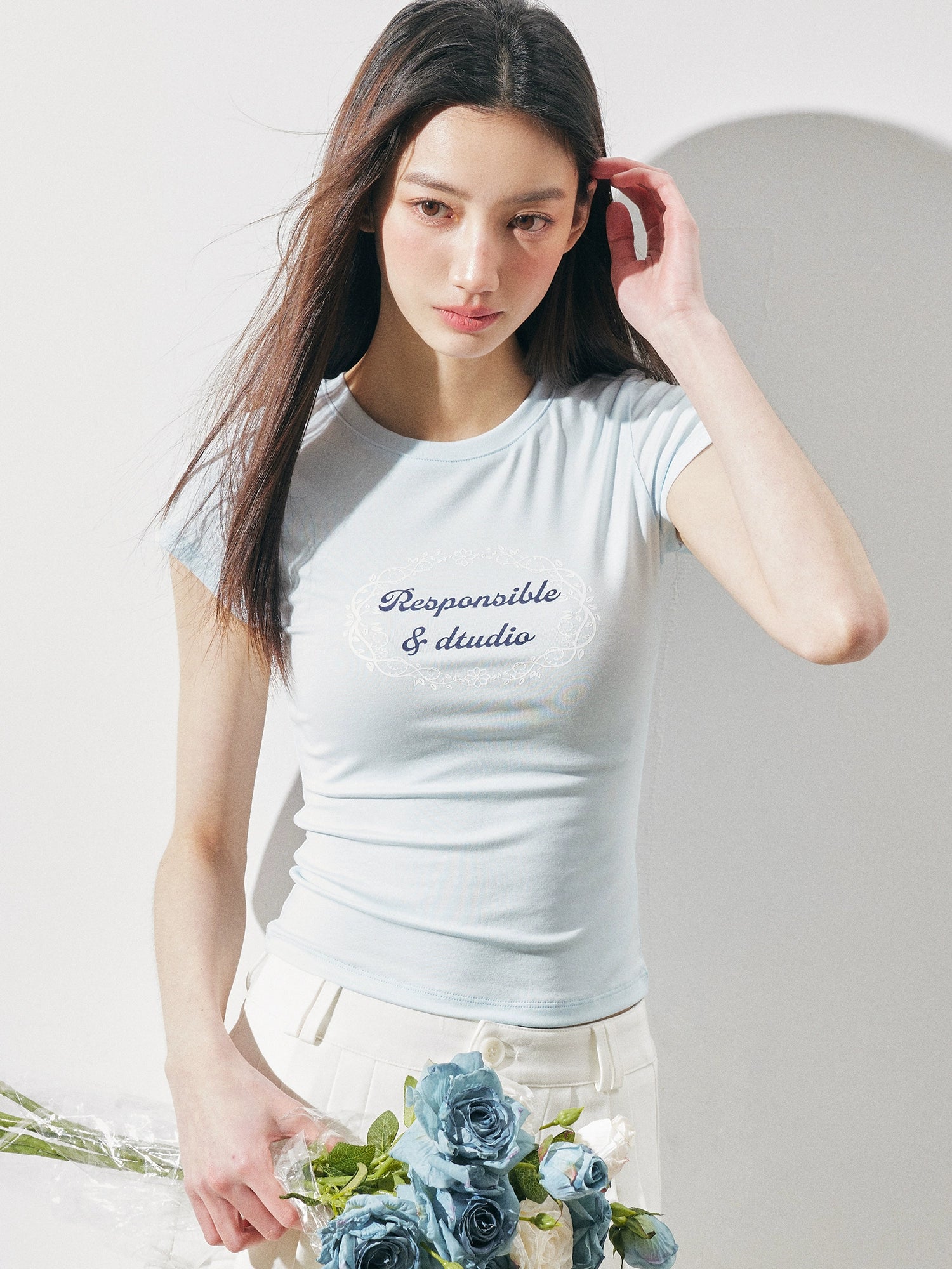 RPB BRAND Crew Neck Slim Slim Short Tee