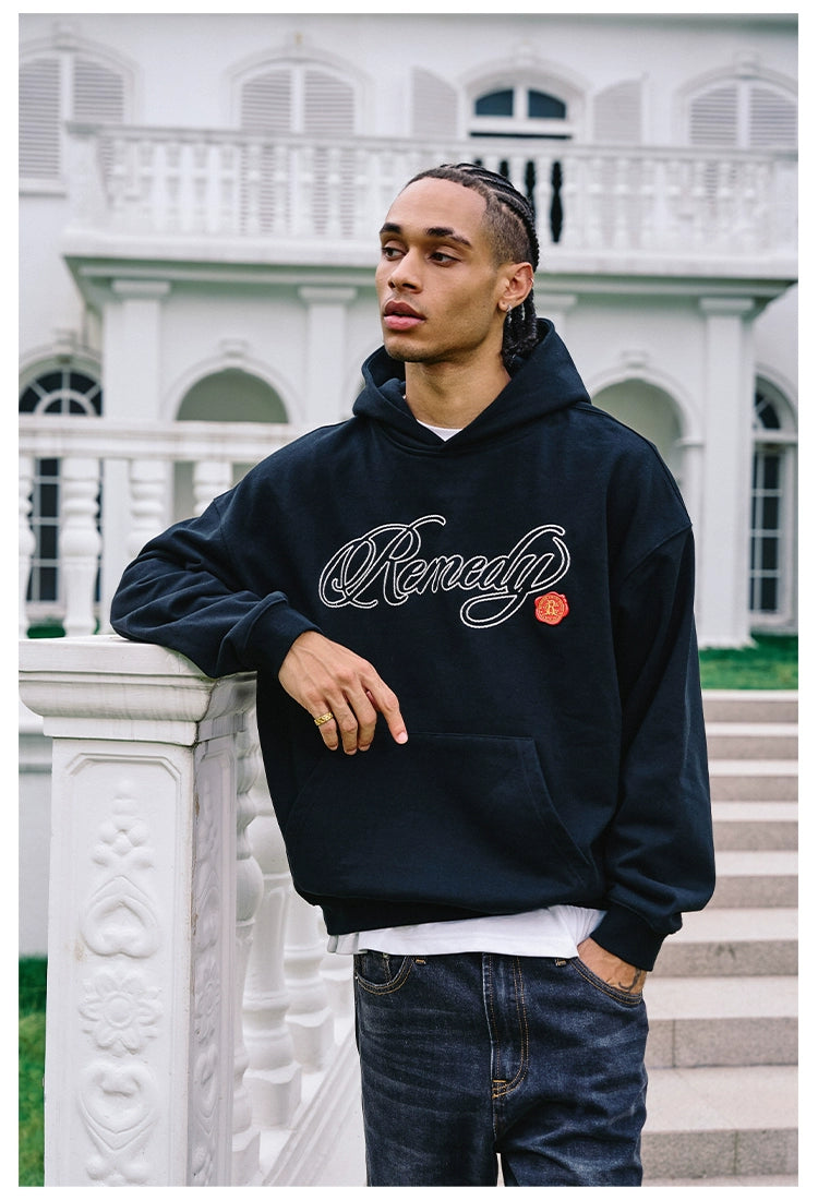 Remedy Vintage Embroidered Hooded Sweater