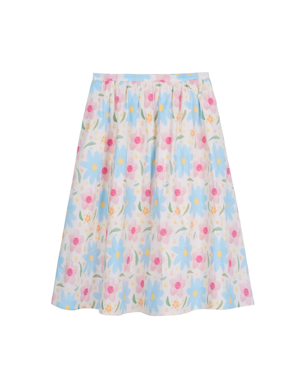 XUJING High Waist Oil Painting Print Skirt