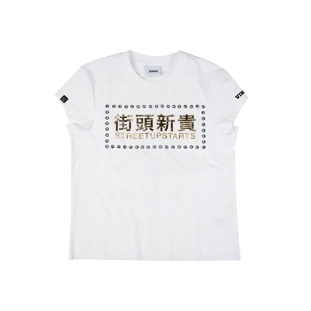 VINKID Vintage Niche Hip Hop Versatile Tee