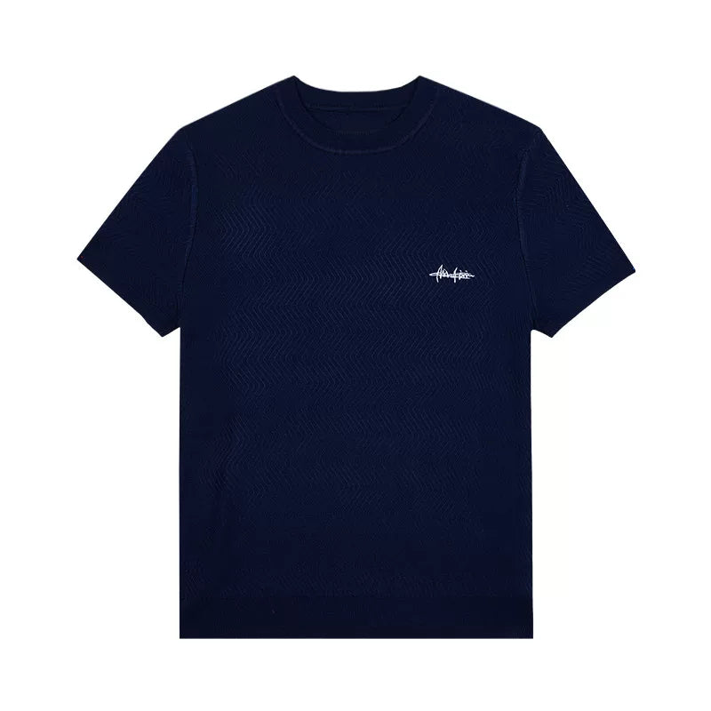 MindError Embroidery Logo Wavy Knit Tee