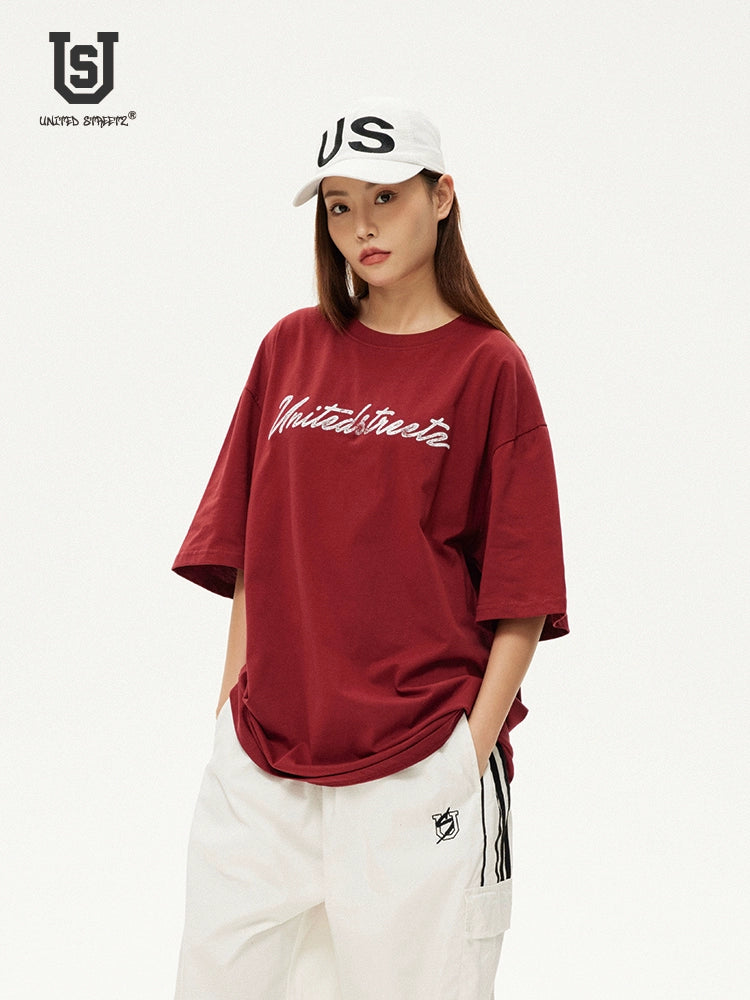 US Mottled Print Crew Neck Tee
