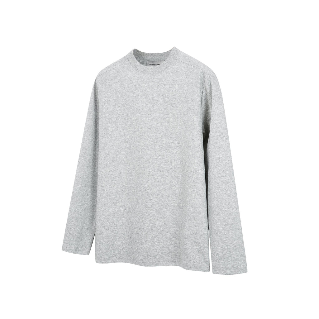 MADEEXTREME Solid Color Soft  Crew Neck 240g Long Sleeve Tee