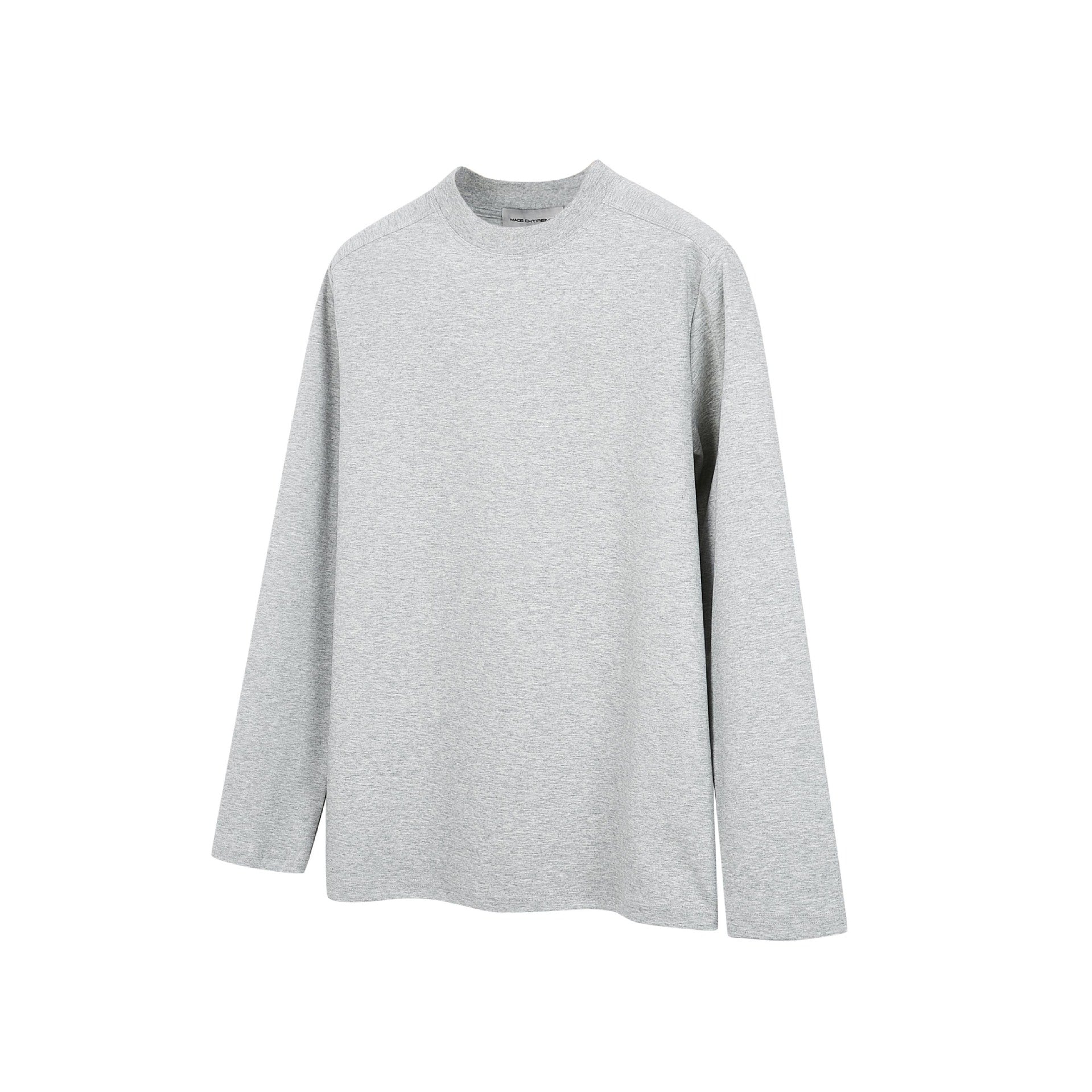 MADEEXTREME Solid Color Soft  Crew Neck 240g Long Sleeve Tee