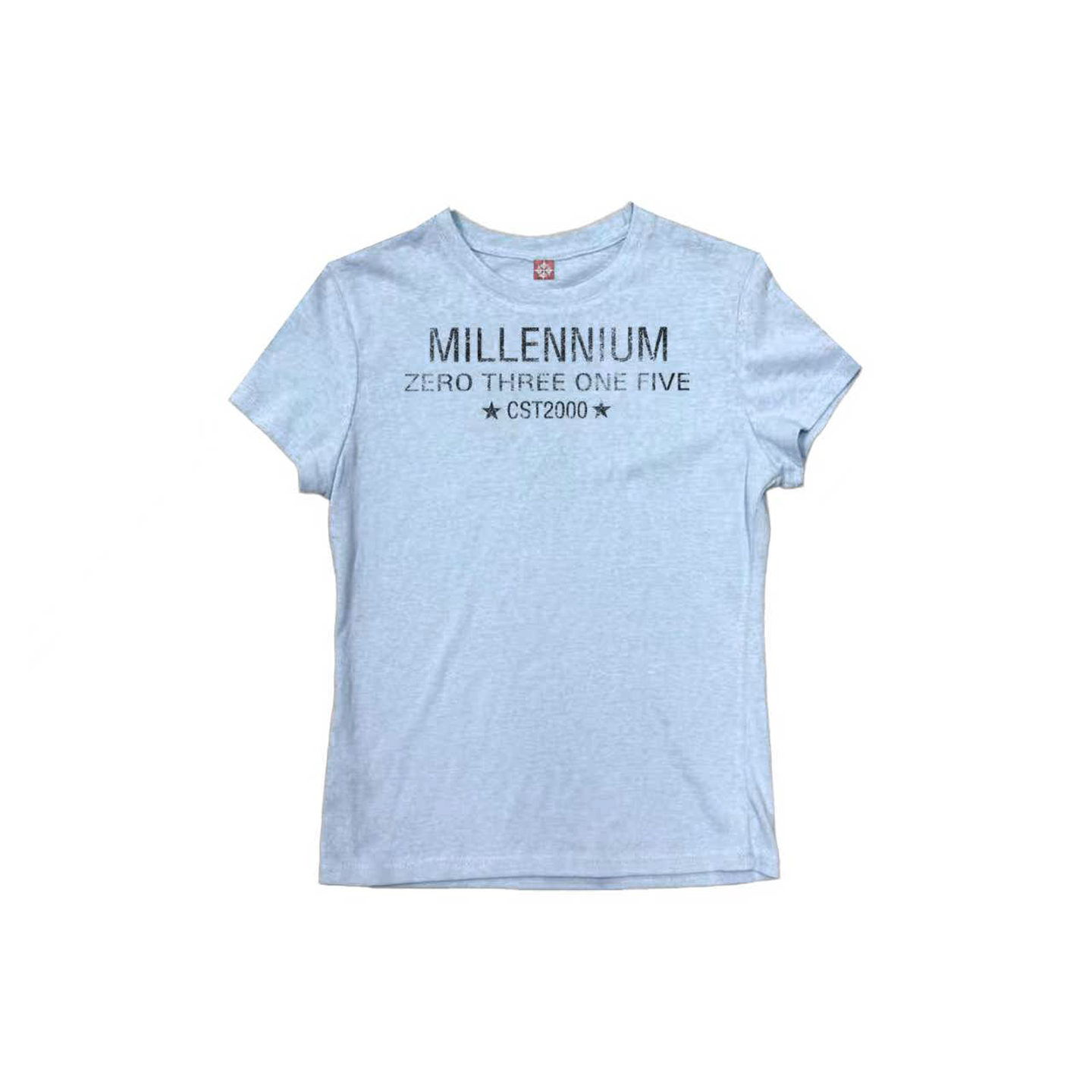 DETW Dark Pattern Five-star Destruction Slogan Front Shoulder Tee