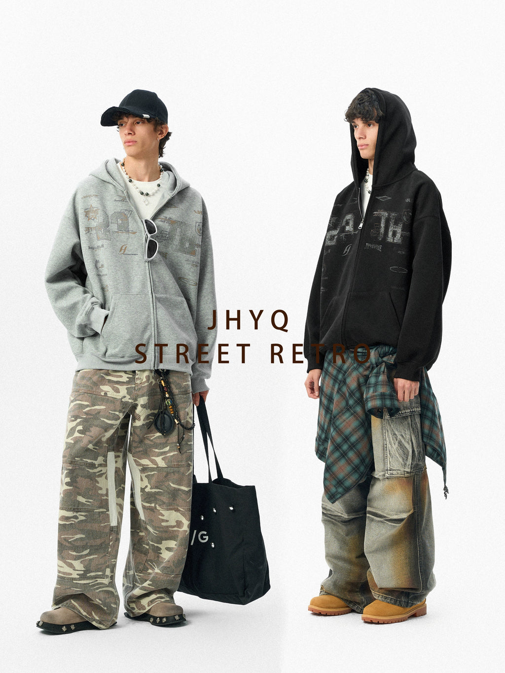 JHYQ Spring Letter Print Hoodie