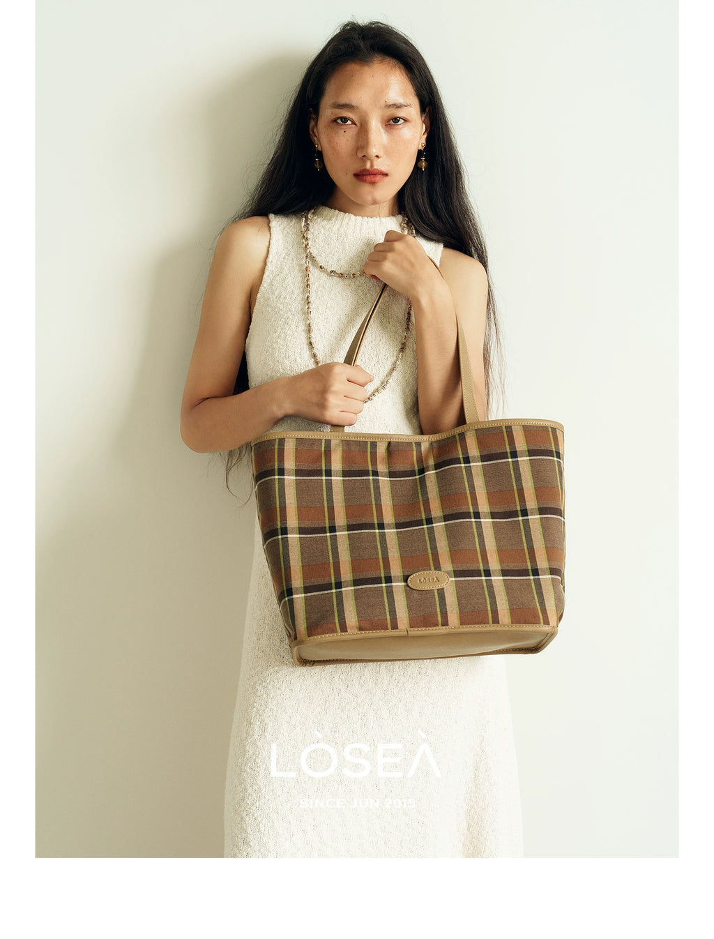 LOSEA Lu Xi All Things Grow Tie-dye flocking large-capacity tote bag