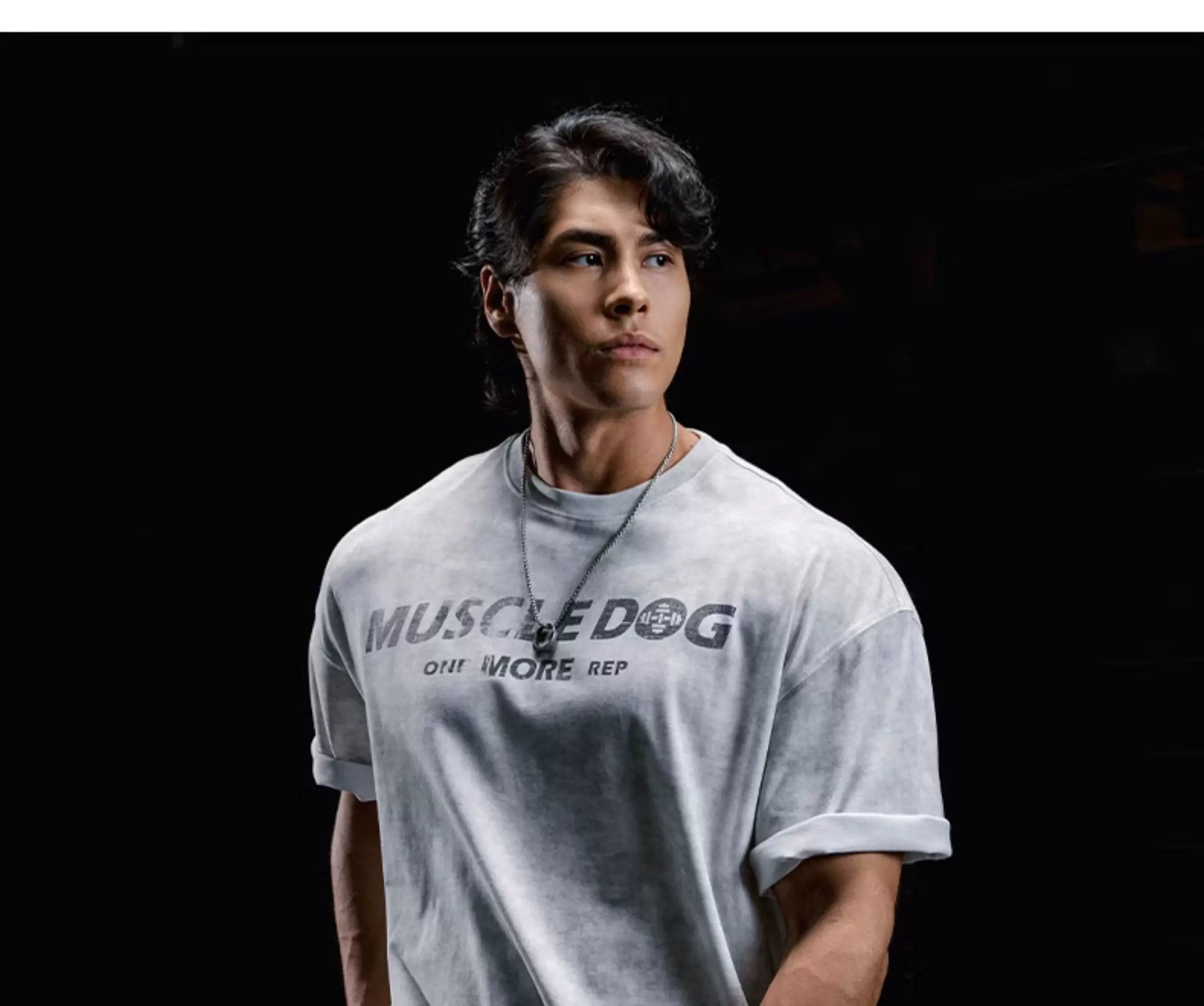 MuscleDog Tie-dye Loose Sports and Leisure Tee