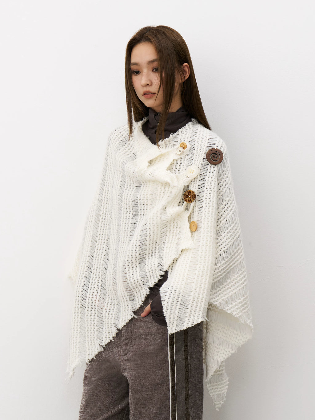 THELIGHT Casual Button Versatile Shawl