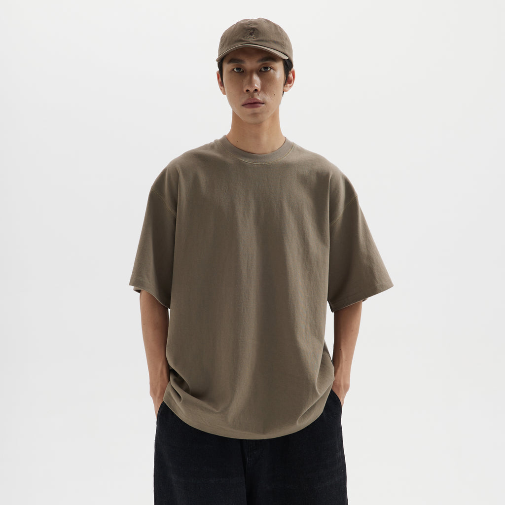 BUTTBILL Heavy 300G Crew Neck Pure Cotton Three Needles Five Threads Tee