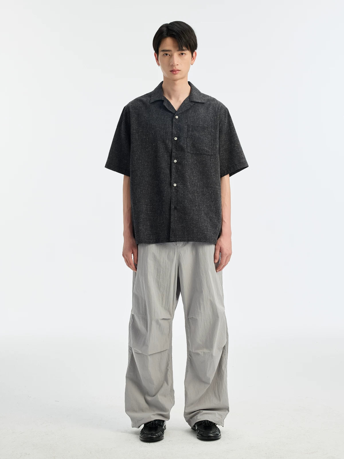 BUTTBILL Vintage Simple Short Sleeve Shirt