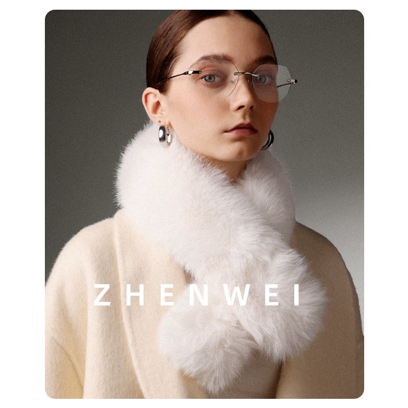 ZHENWEI Thickened Furry Scarf