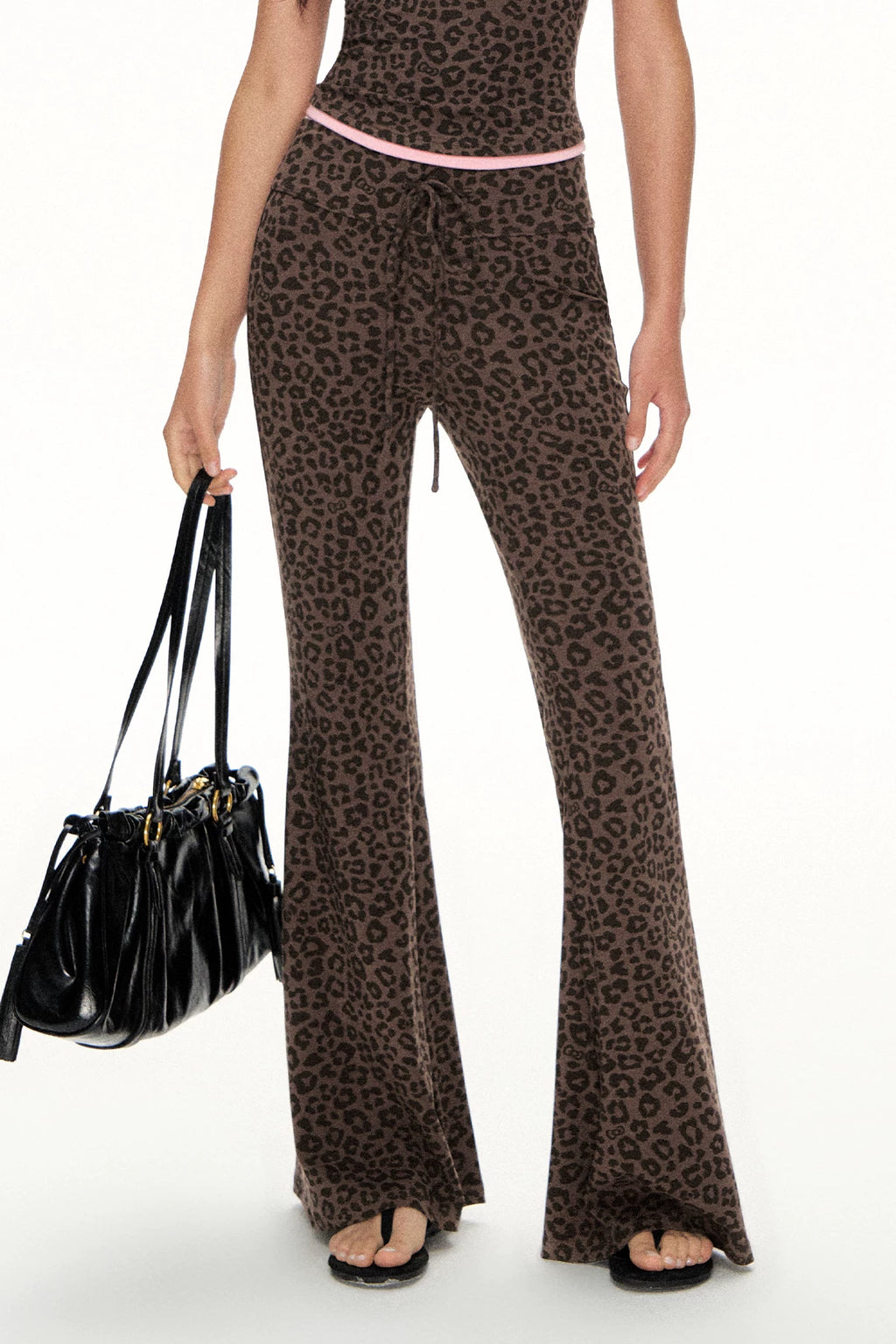 Ariseism Vintage Leopard Slim-fit Casual Pants