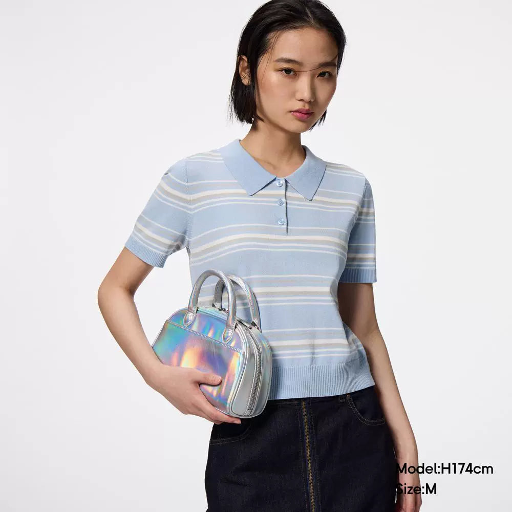 GU College Striped POLO Knitted Sweater