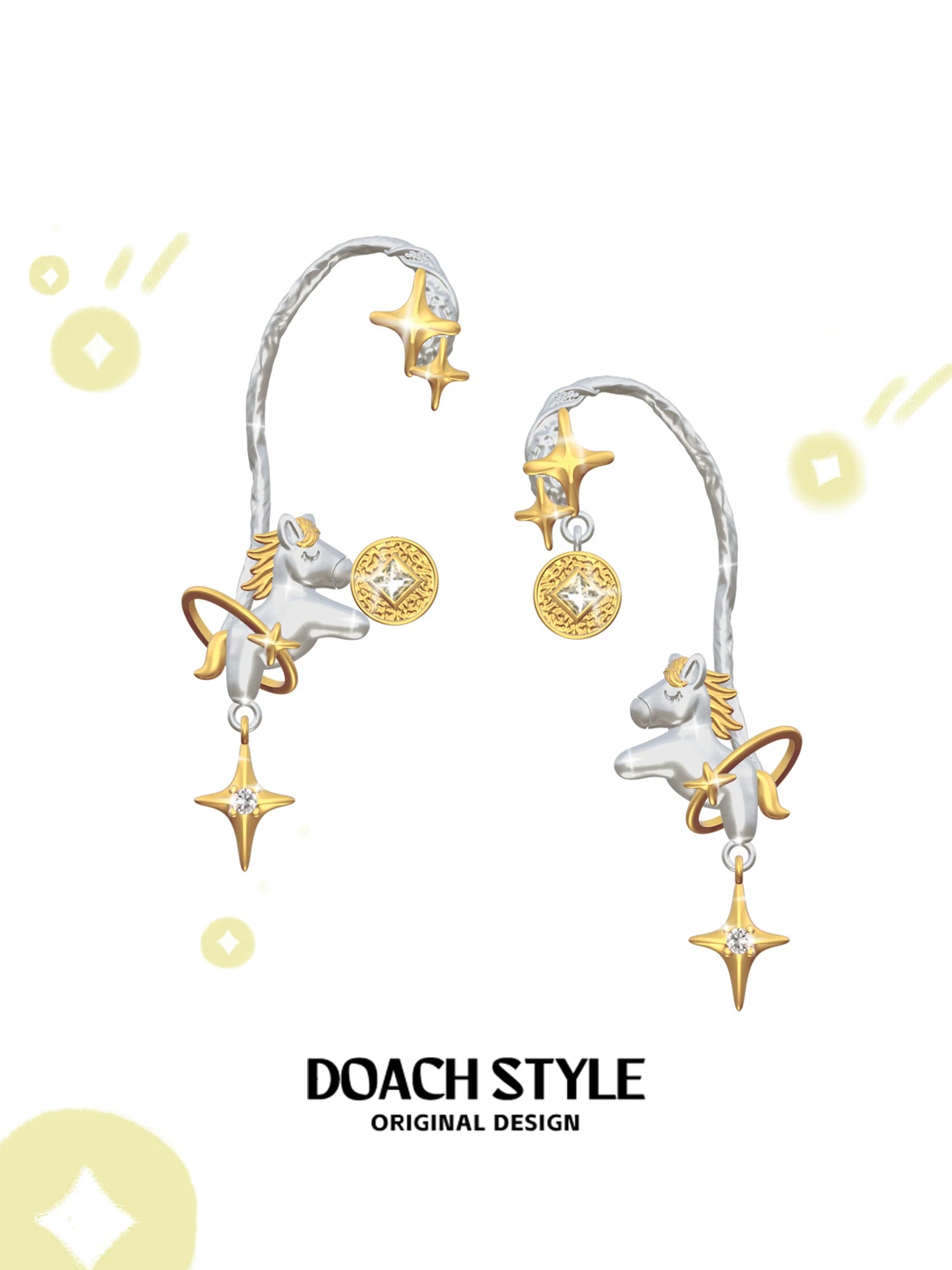 DOACH Has Money Right Away, No Ear Piercings, Ear Clips, Earrings