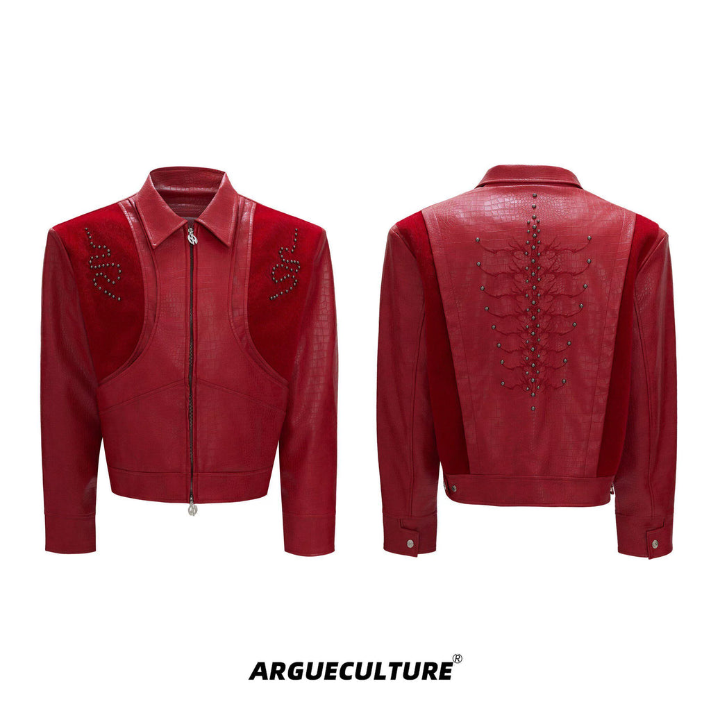 ArguECulturE Embroidered Leather Jacket