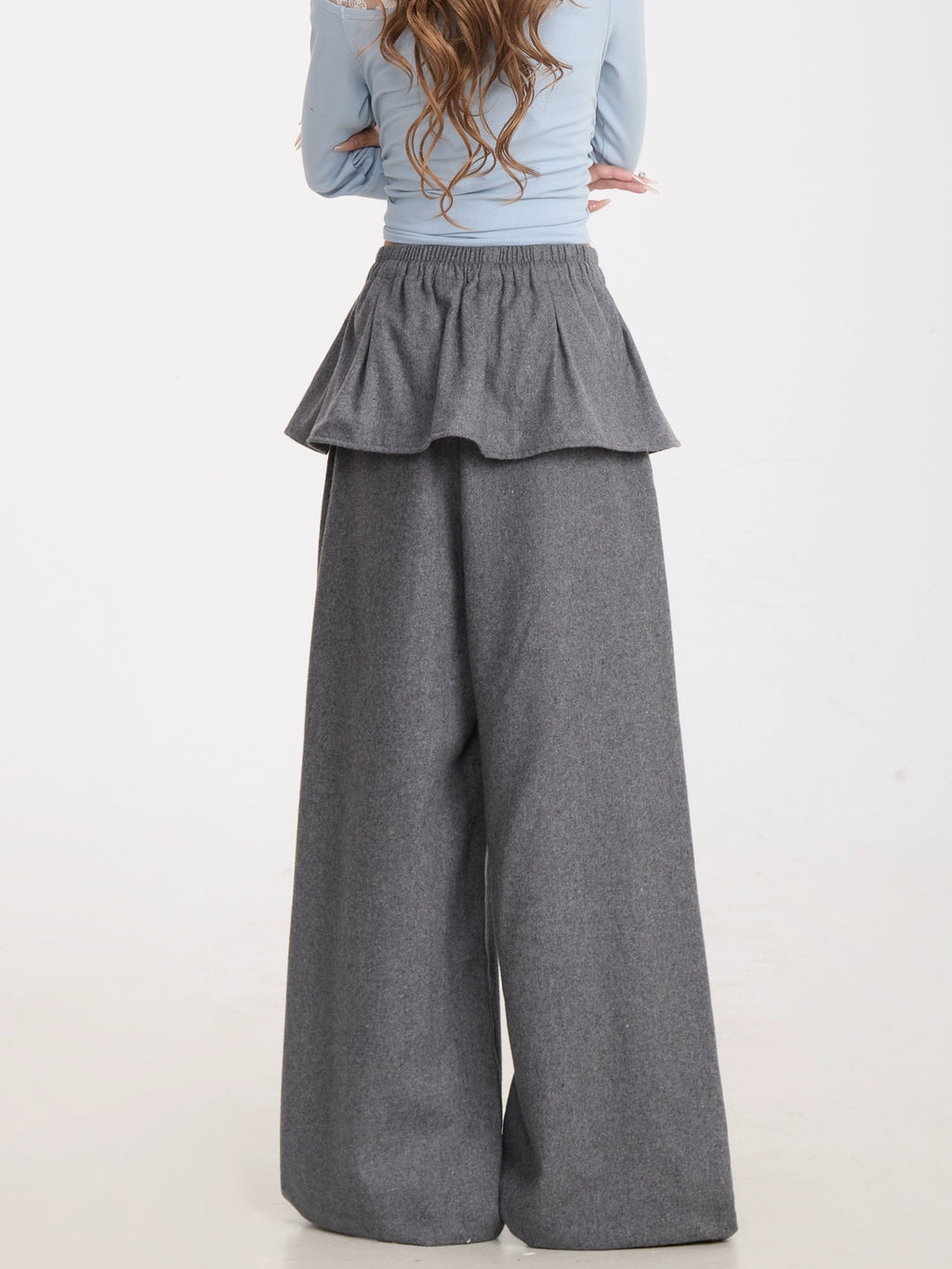 Mershier Fart Curtain Fake Two-Piece Versatile Sweatpants