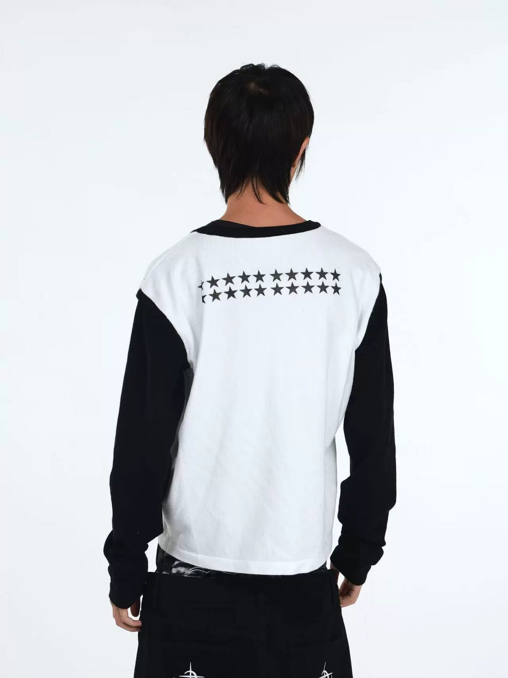 DETW Fun Spoof Tongue Contrasting Knitted Sweater