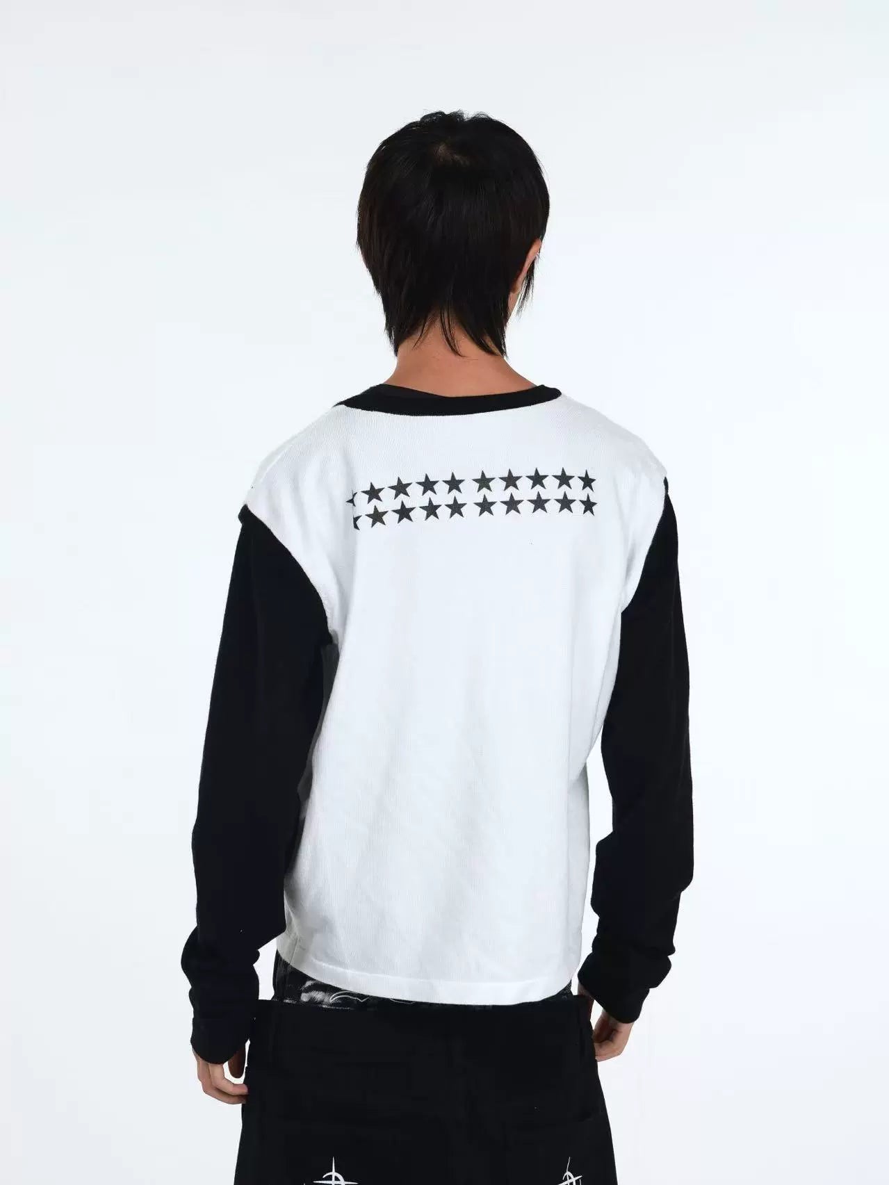 DETW Fun Spoof Tongue Contrasting Knitted Sweater