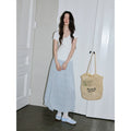 XUJING Floral Irregular Drape Thin Skirt
