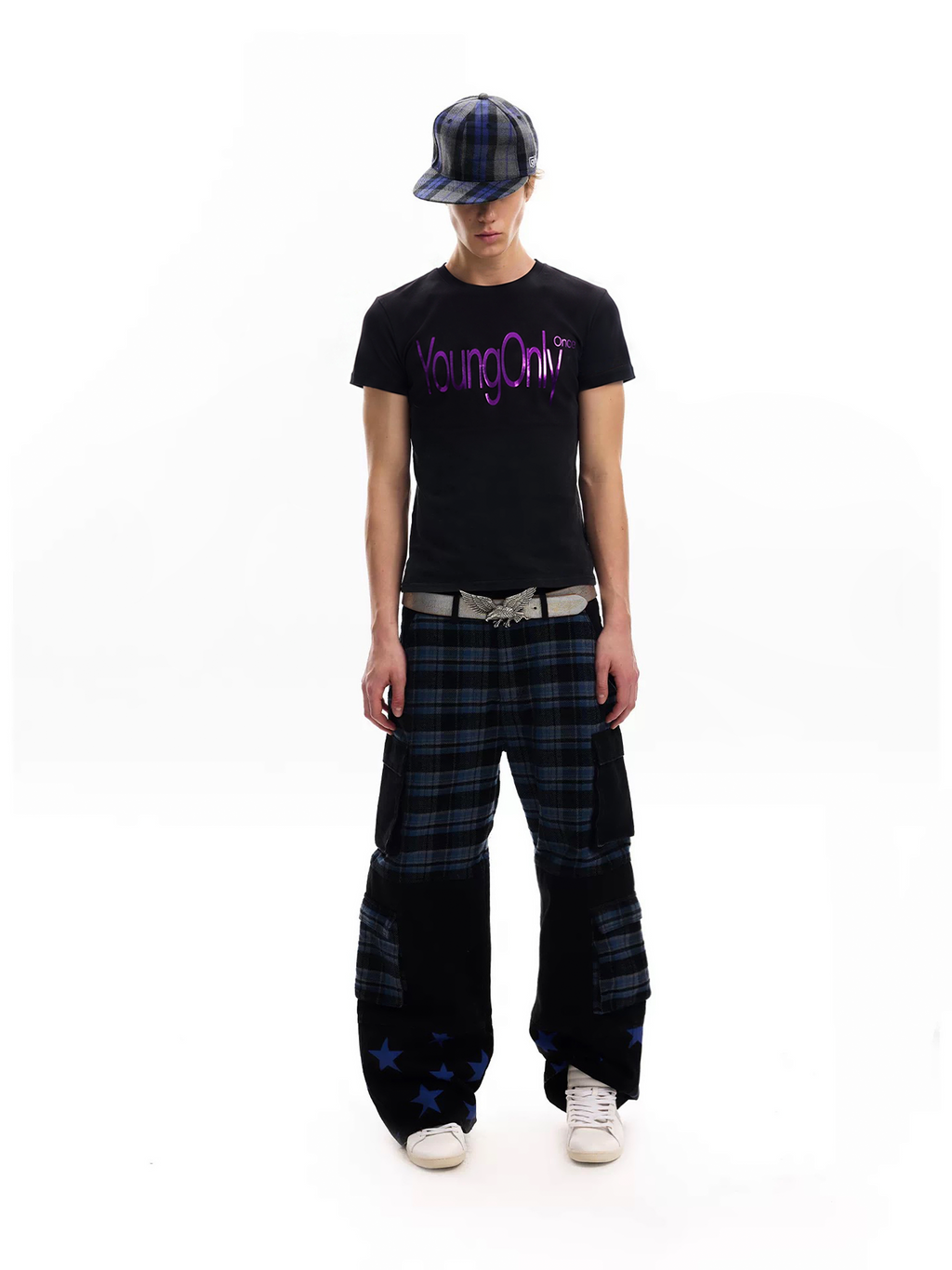 No E Mosen Liquid Metal Hot Silver Printed Slim Tee