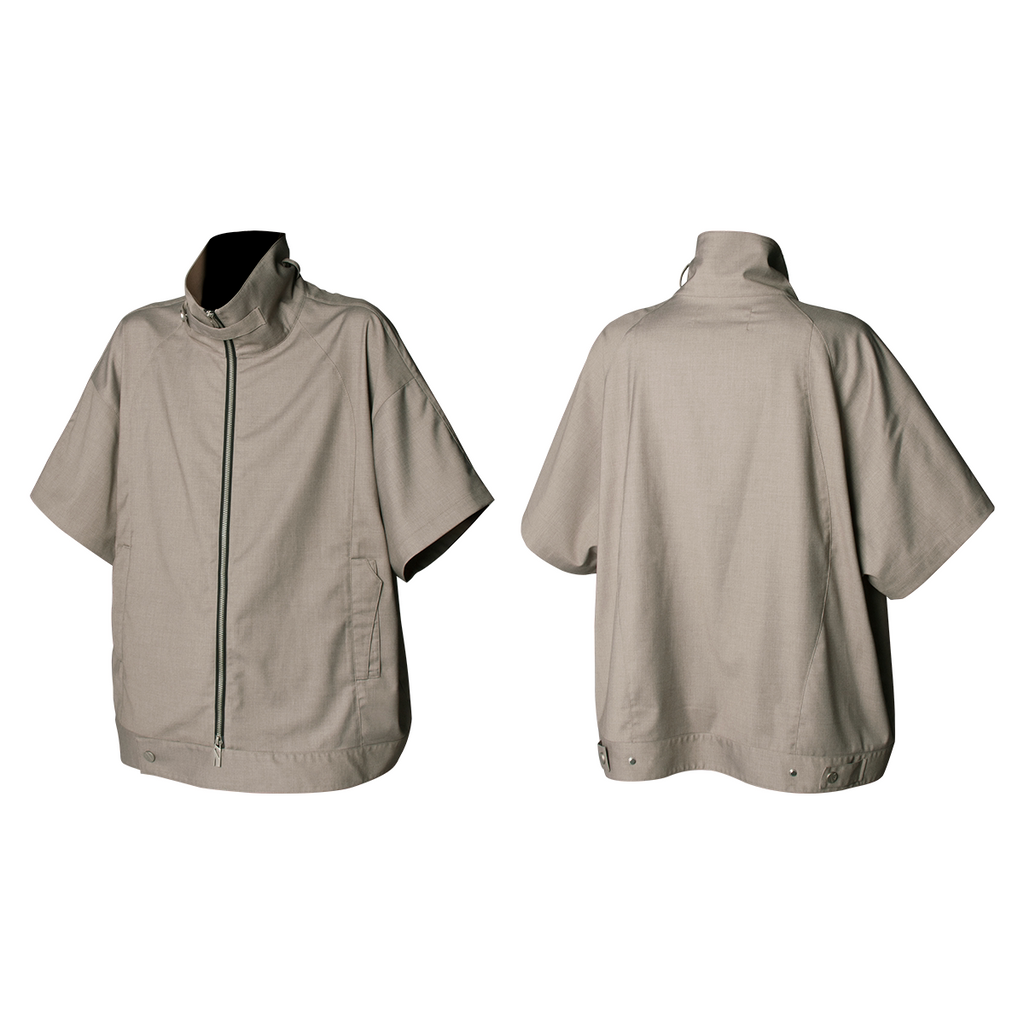 RELABEL Vintage Simple Splicing Line Loose Shirt
