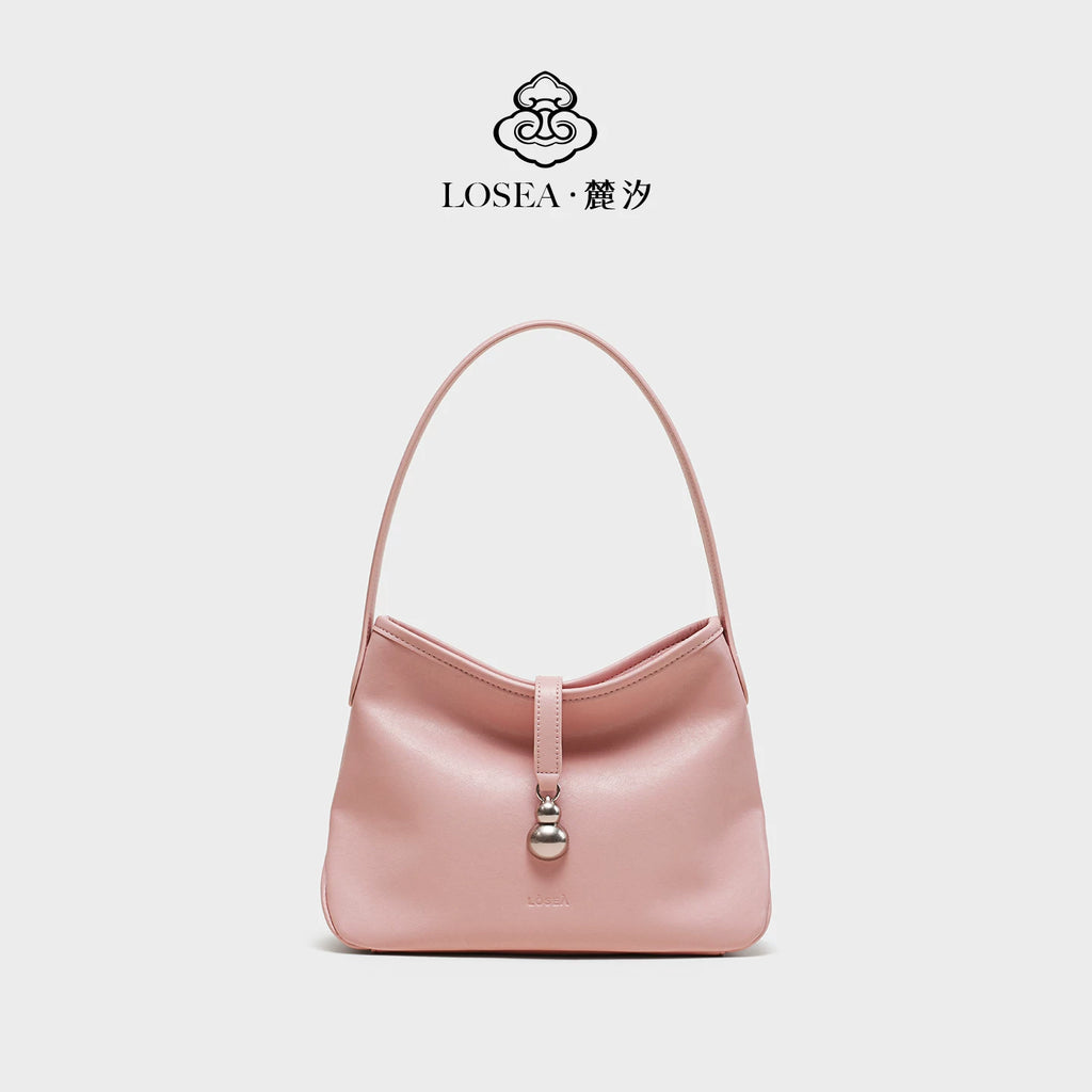 LOSEA Cowhide Gourd Shoulder Tote Bag