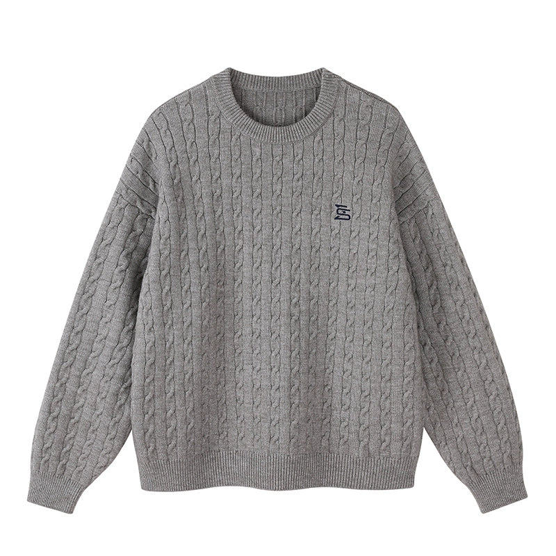 MATCHA STORY Vintage Twist Loose Sweater