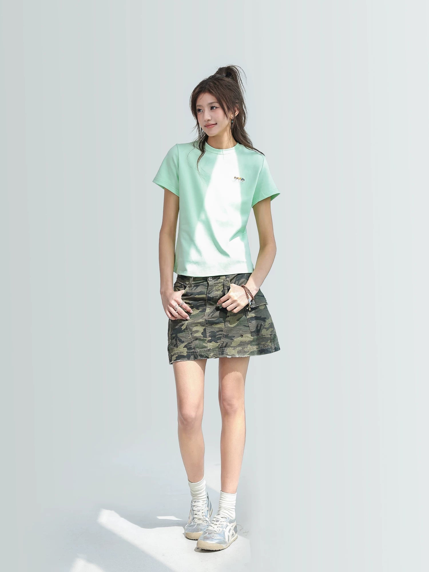 CHANT2nd Puppy Print Front Shoulder Tee