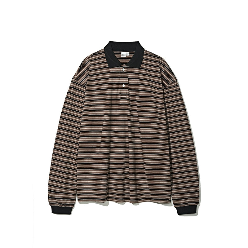 PARTIMENTO Versatile Striped Polo Shirt