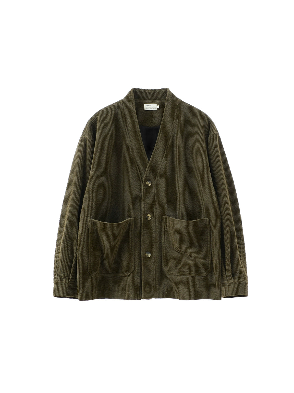 BUTTBILL Commuter  V-neck corduroy cardigan sweater Jacket