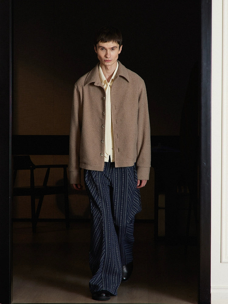 TZ Killer Versatile Loose Striped Pleated Trousers