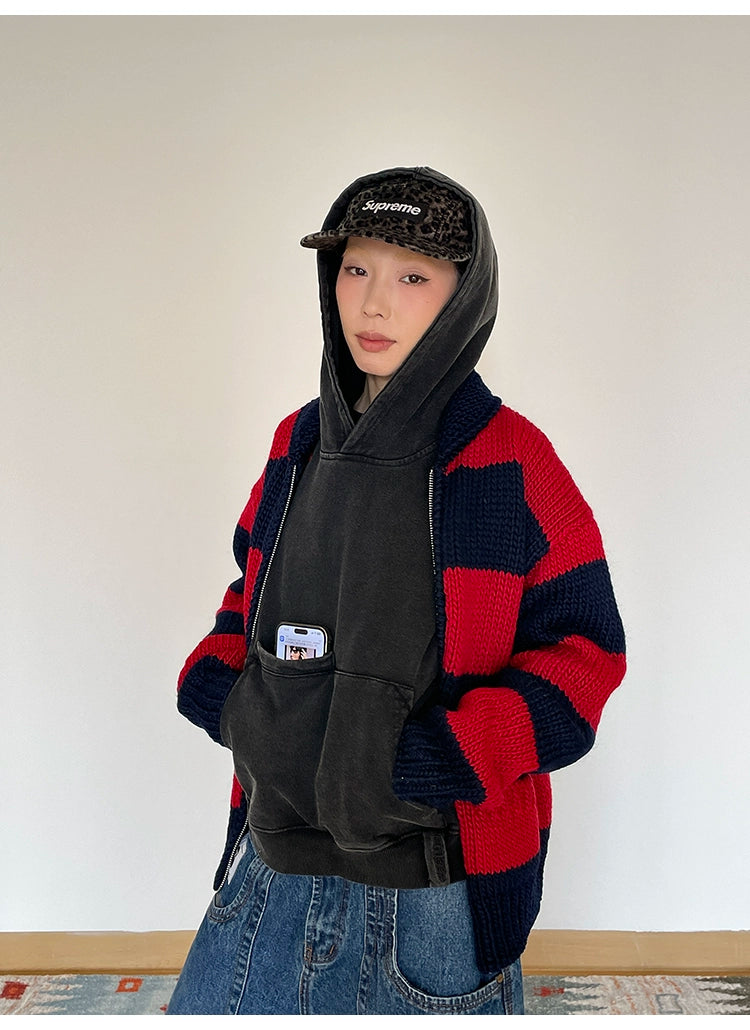 MMBBT Vintage Old Loose Hooded Sweater