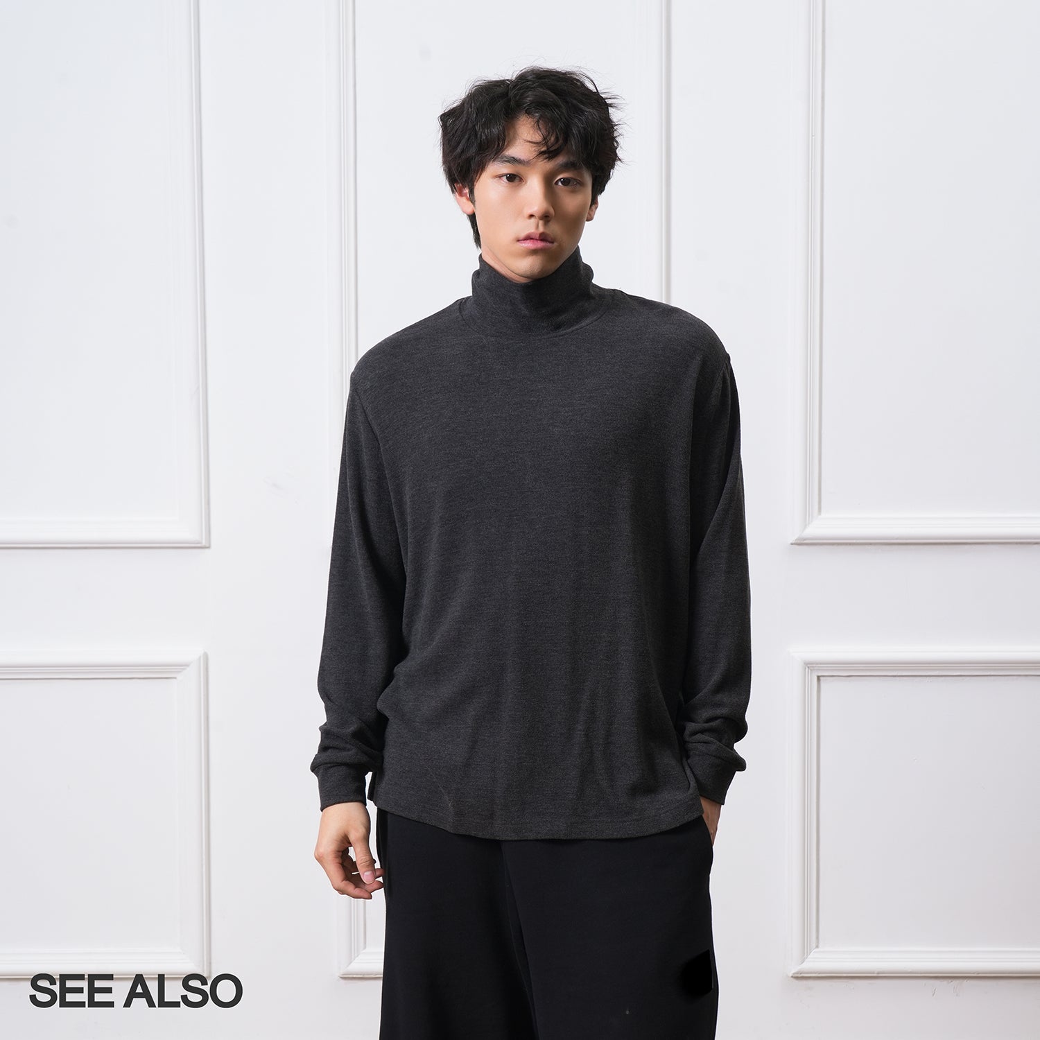 SEEALSO "row wind bulky velvet" 320g keel autumn and winter warm long-sleeved delicate soft bottoming shirt 007