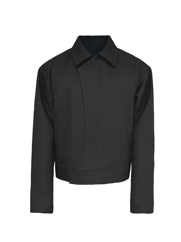 JCAESAR Short Wide Silhouette Zip Jacket