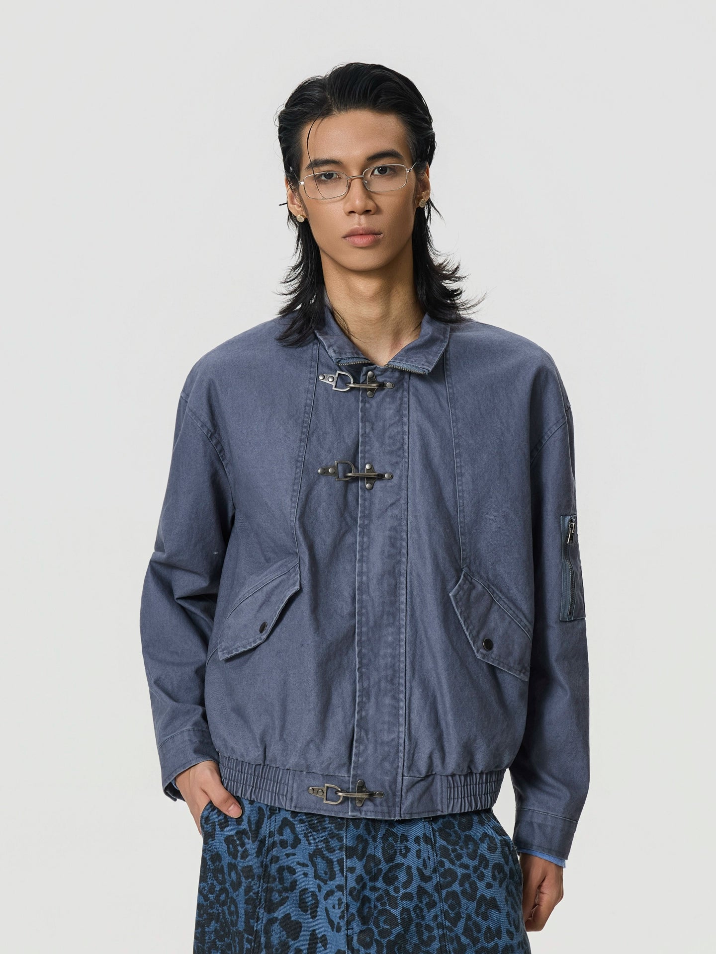 BTSG Vintage Vintage Textured Plane Buckle Jacket