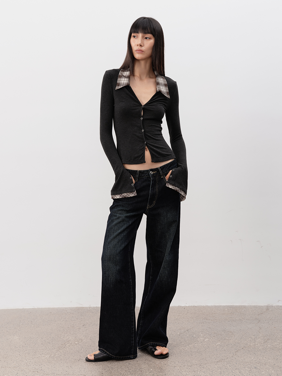 JCAESAR Spliced Knitted Cardigan