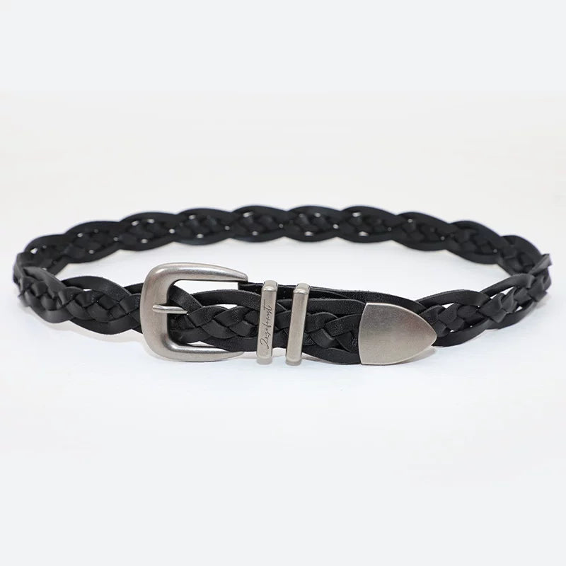 ZOZOFOREST "Handwoven" Old Money Upstart Cowhide Belt